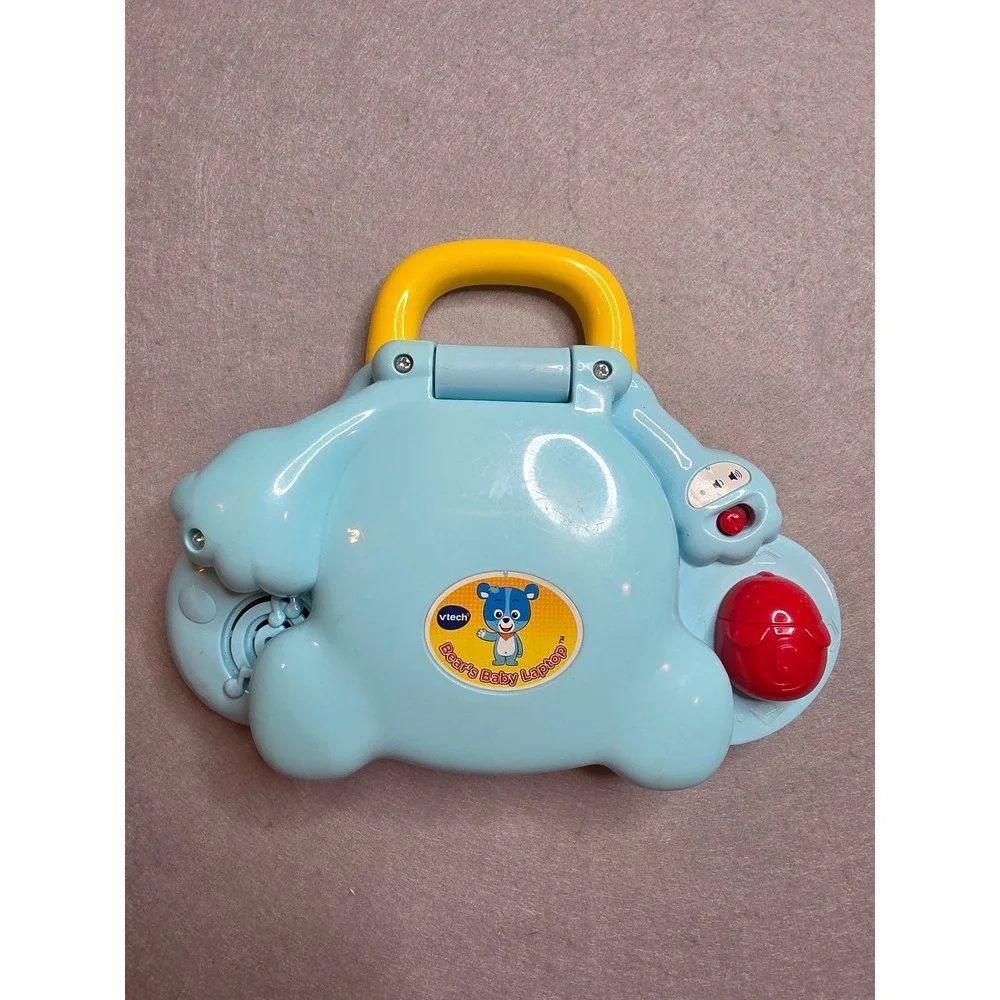 Vtech Bear's Baby Laptop Blue Learning Toy Song Musicals Baby Toddler‎ Fun!